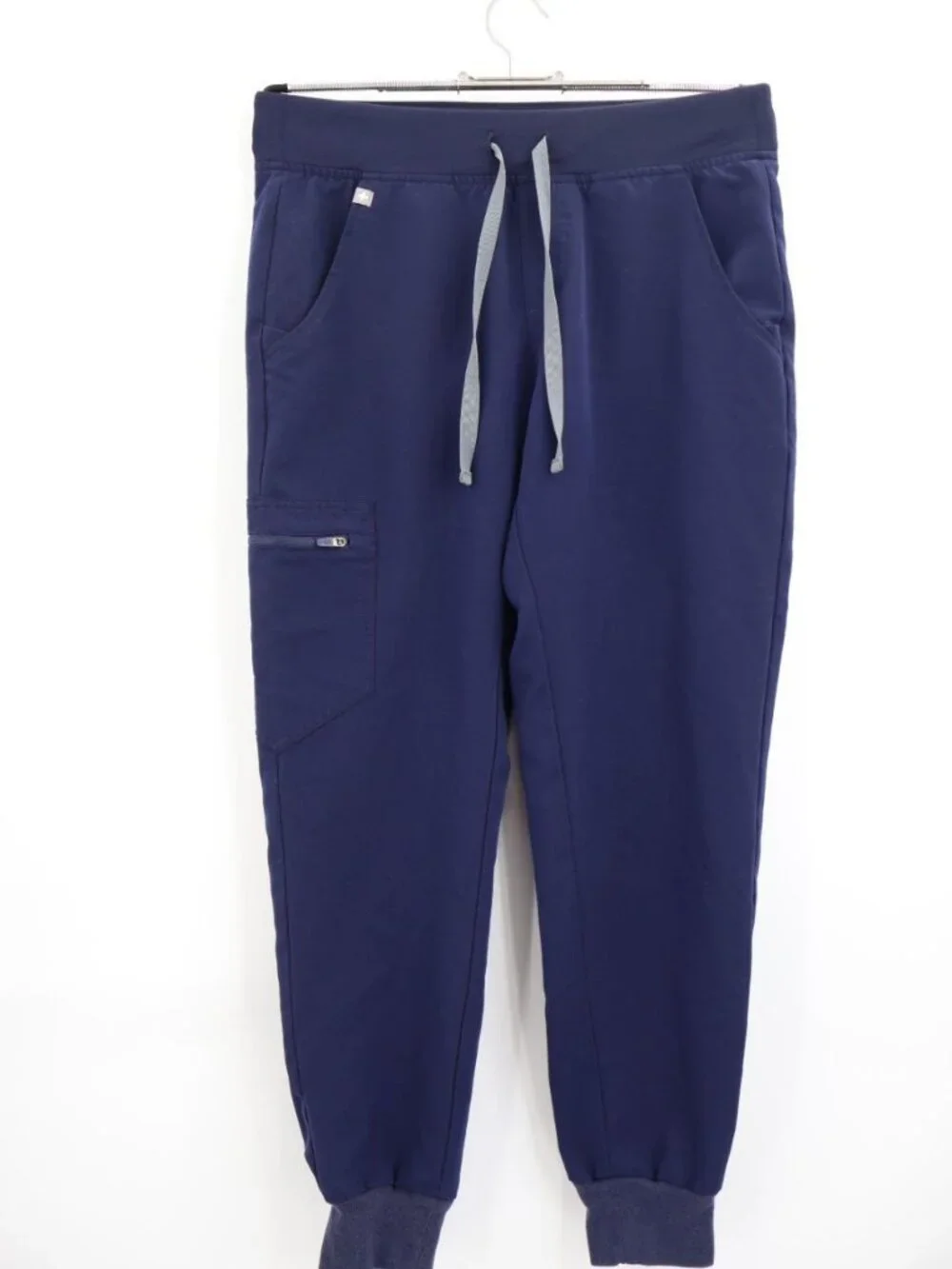 Figs Zamora Jogger Scrub Pants Womens Size Small Petite Blue Drawstring Nursing